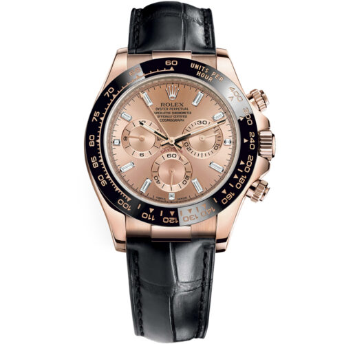 Cosmograph Daytona: Vàng Everose 18K Dây da 116515LN-0006