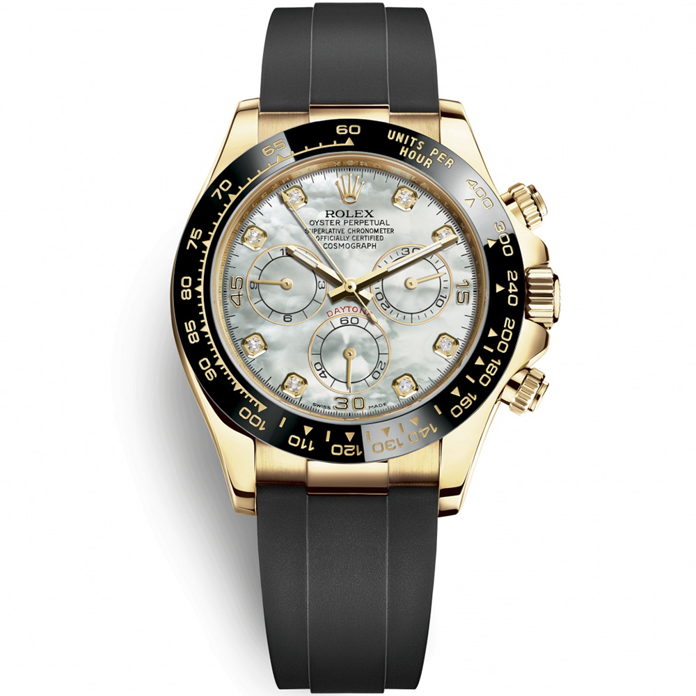 Cosmograph Daytona: 18K Yellow gold & Oysterflex - m116518LN-0037 Rolex Cosmograph Daytona 116518ln 0037
