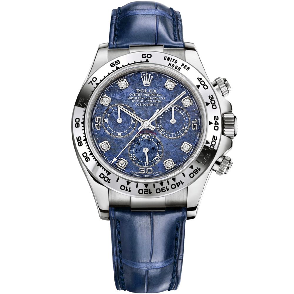 Cosmograph Daytona: 18K White gold & Leather strap - m116519 TV03 Rolex Cosmograph Daytona 116519 TV03