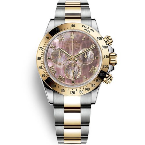 Cosmograph Daytona: Thép không gỉ Vàng kim 18K 116523 DKM