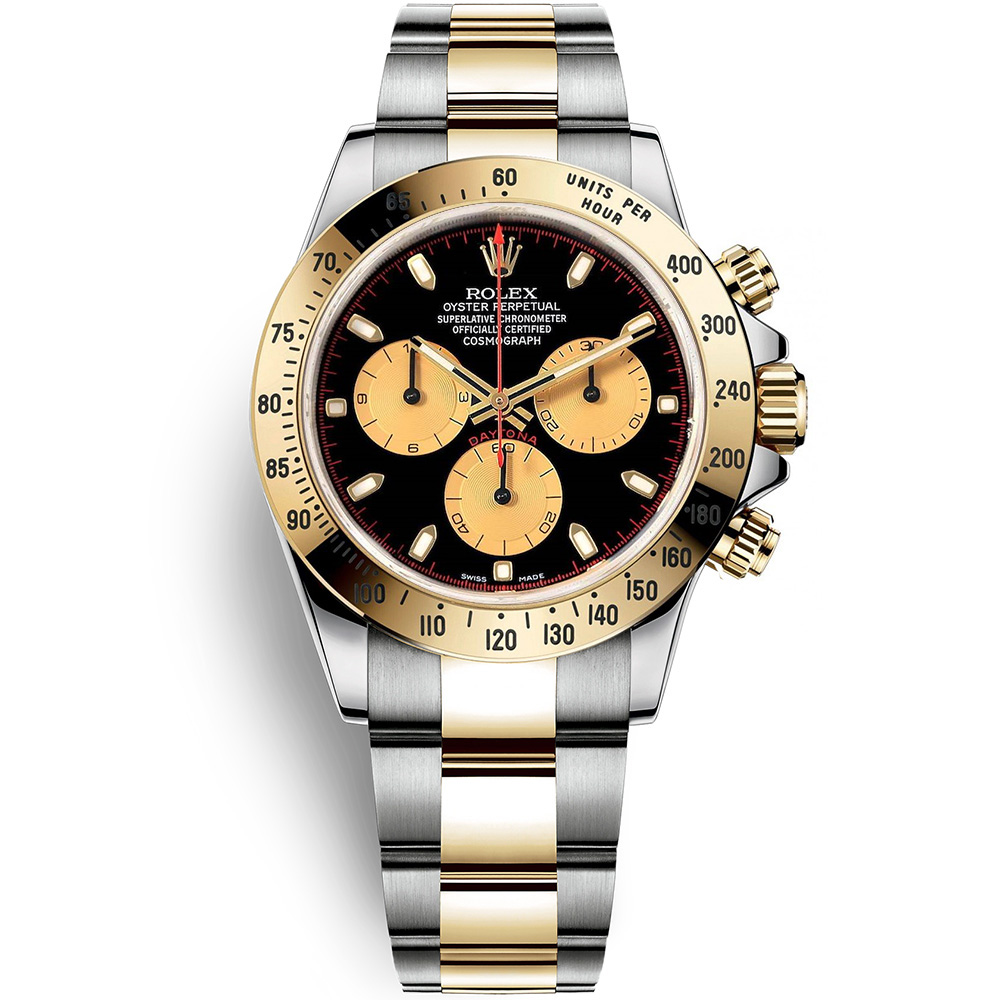 Cosmograph Daytona: Stainless steel & 18K Yellow gold - m116523 PNBK Cosmograph Daytona: Thép không gỉ Vàng kim 18K 116523 PNBK