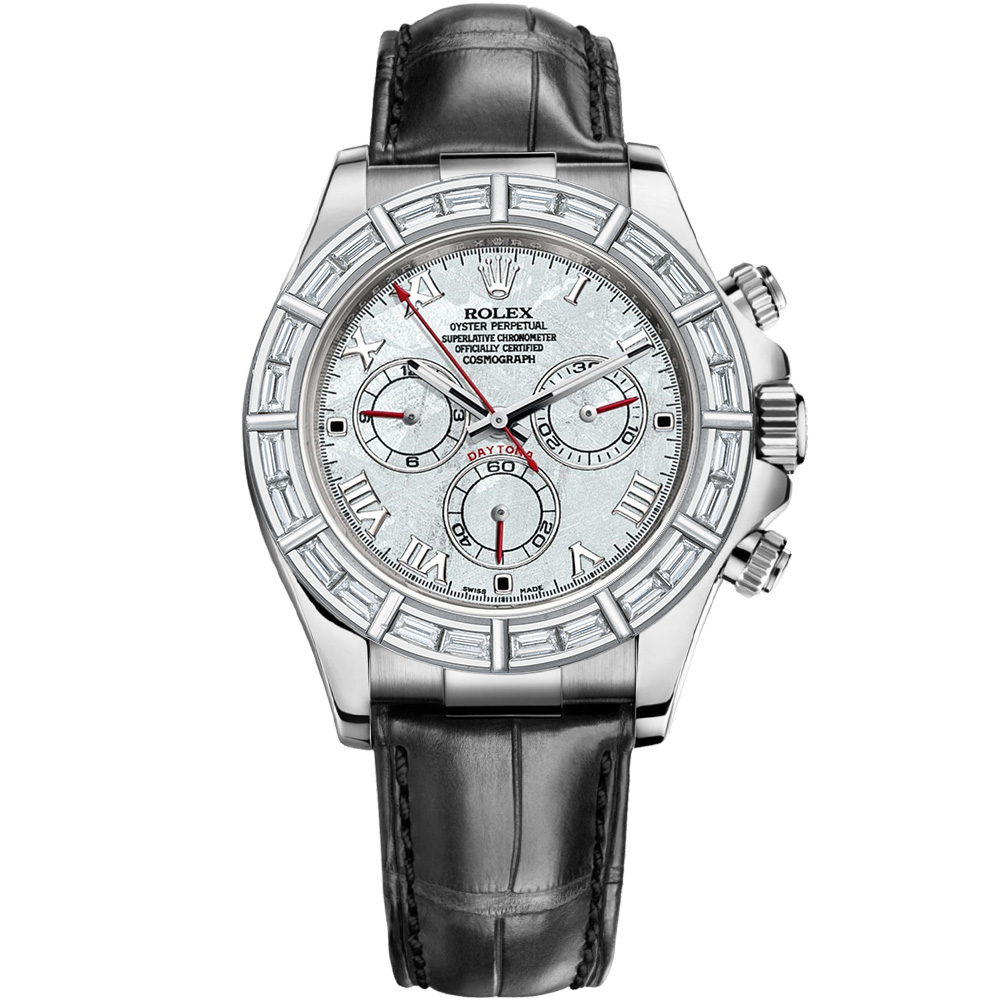 Cosmograph Daytona: 18K White gold & Leather strap - m116589BR MTR Rolex Cosmograph Daytona 116589BR MTR