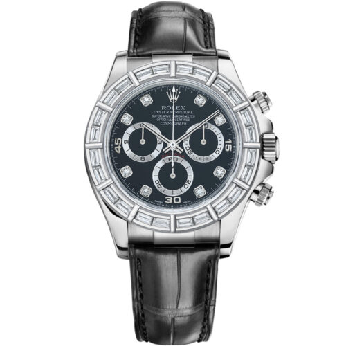 Cosmograph Daytona: Vàng trắng 18K Dây da 116589BRIL