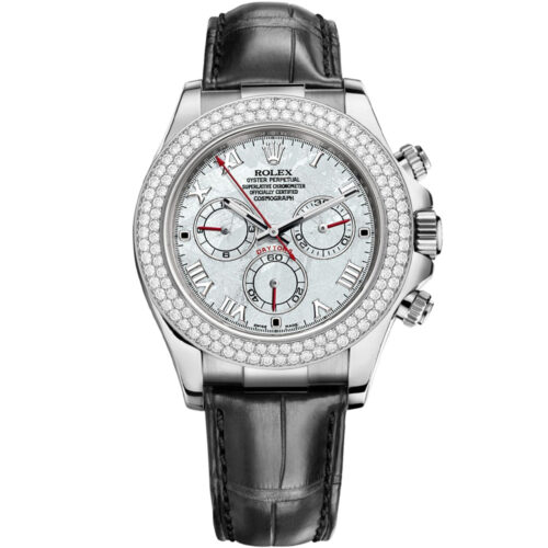 Cosmograph Daytona: Vàng trắng 18K Dây da 116589RBR MTR