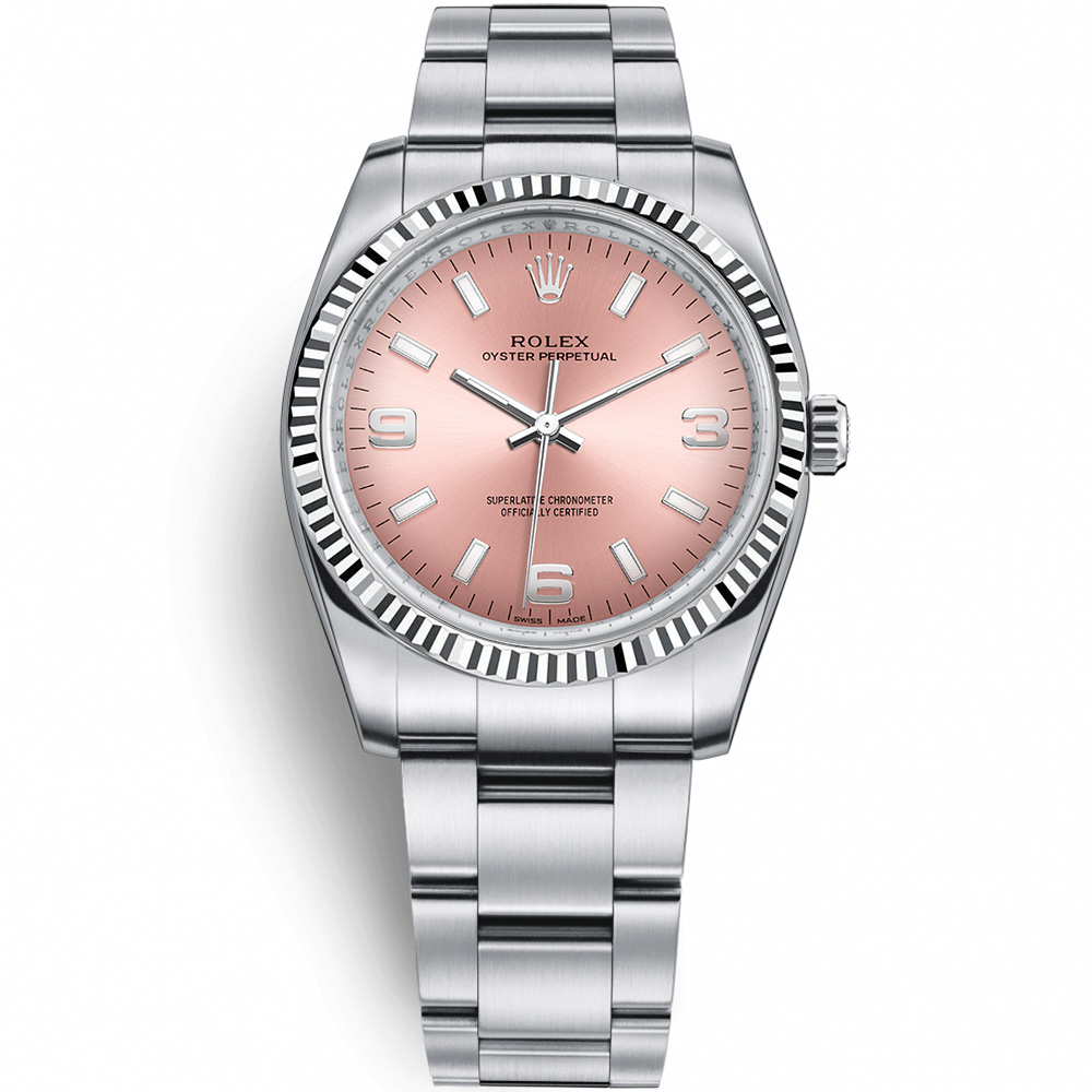 Oyster Perpetual Air-King 34: Stainless steel & 18K White gold - m114234 PASO Rolex Air King 114234 PASO