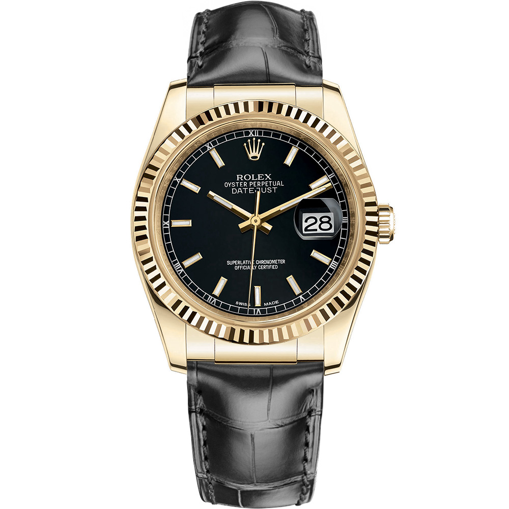 Datejust 36: 18K Yellow gold - m116138 BKS Rolex Datejust 36 116138 BKS