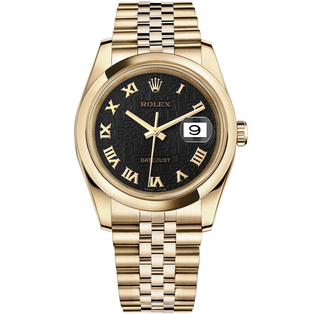 Datejust 36: 18K Yellow gold - m116208 BKJRJ Rolex Datejust 36 116208 BKJRJ