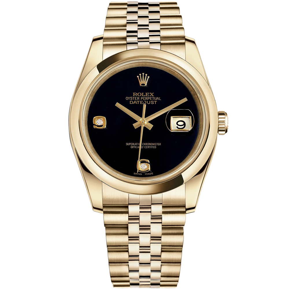 Datejust 36: 18K Yellow gold - m116208 BKOAJ Rolex Datejust 36 116208 BKOAJ
