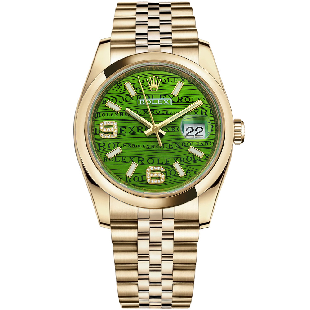 Datejust 36: 18K Yellow gold - m116208 GRSADJ Rolex Datejust 36 116208 GRSADJ