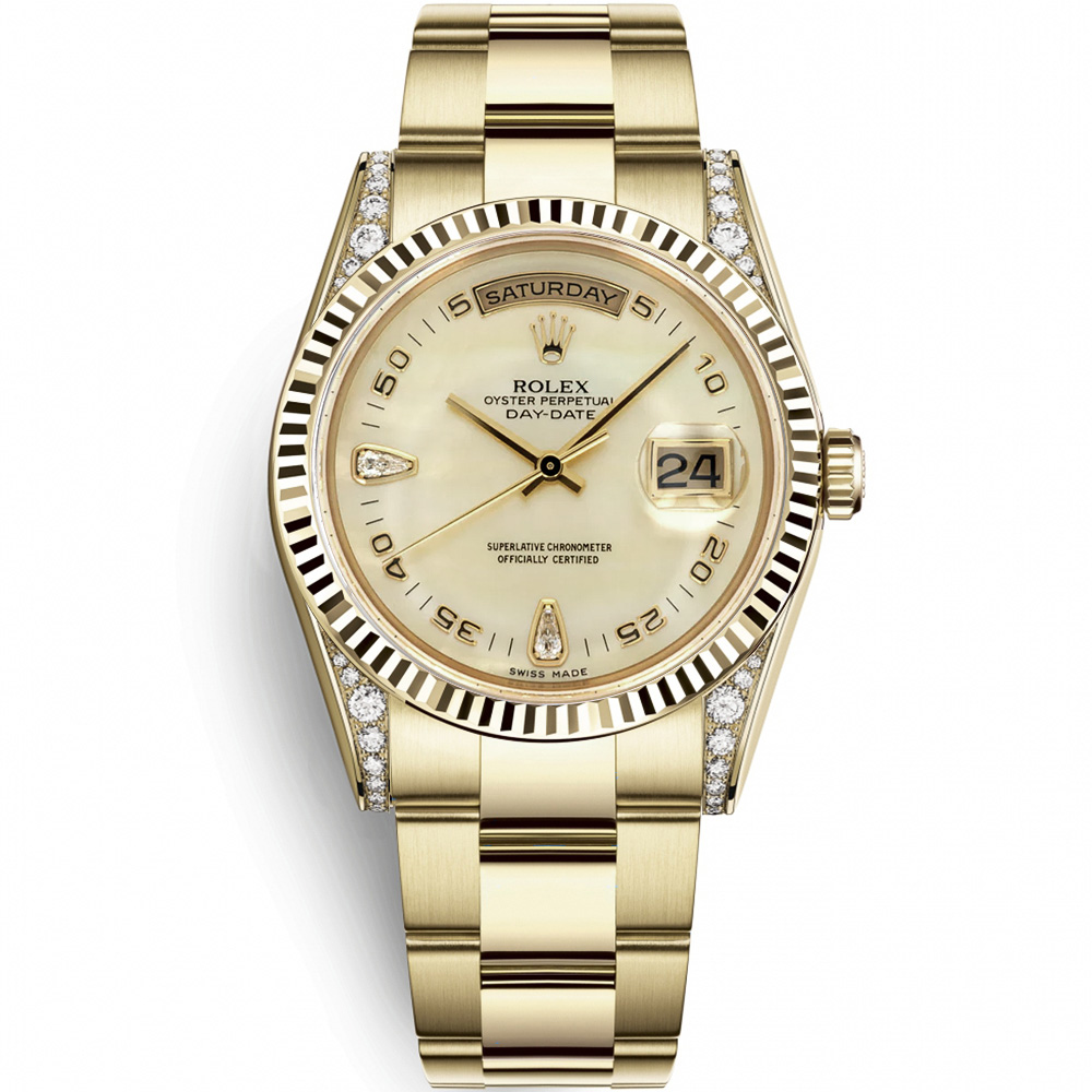 Day-Date 36: 18K Yellow gold - m118338 MTADO Rolex Day Date 36 118338 Mtado