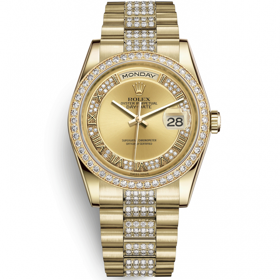 Day-Date 36: 18K Yellow gold - m118348-0132 Rolex Day Date 36 118348 0132