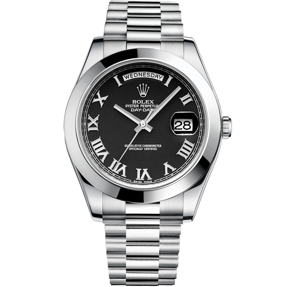 Day-Date II: Platinum - m218206 BKRP Rolex Day Date II 218206 Bkrp