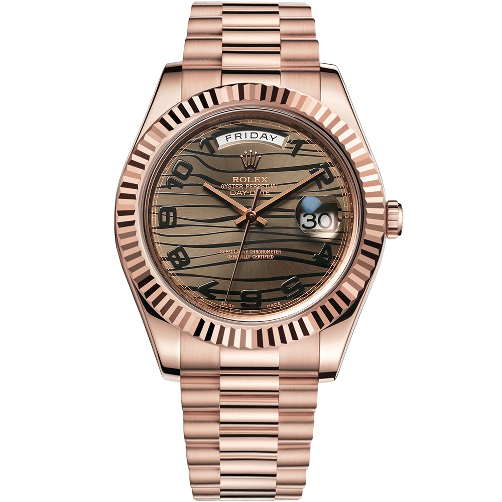 Day-Date II: 18K Everose gold - m218235 BRWAP Rolex Day Date II 218235 Brwap