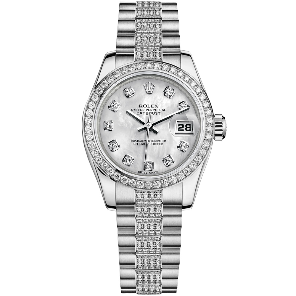 Lady-Datejust 26: Platinum - m179136 MDPP Rolex Lady Datejust 179136 MDPP