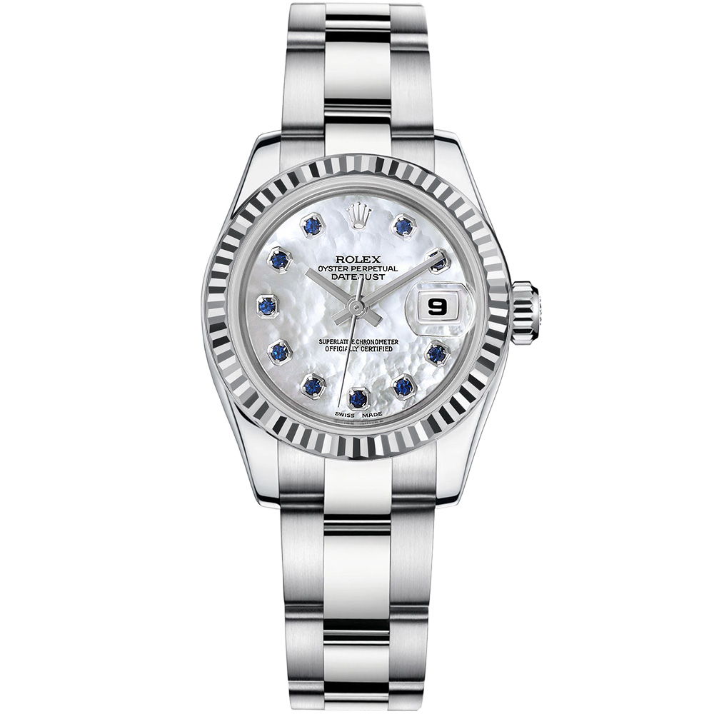 Lady-Datejust 26: Stainless steel & 18K White gold - m179174 MSAO Rolex Lady Datejust 179174 MSAO