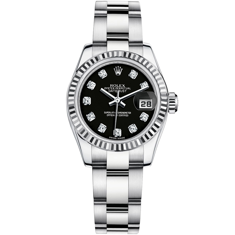 Lady-Datejust 26: 18K White gold - m179179 BKDO Rolex Lady Datejust 179179 BKDO