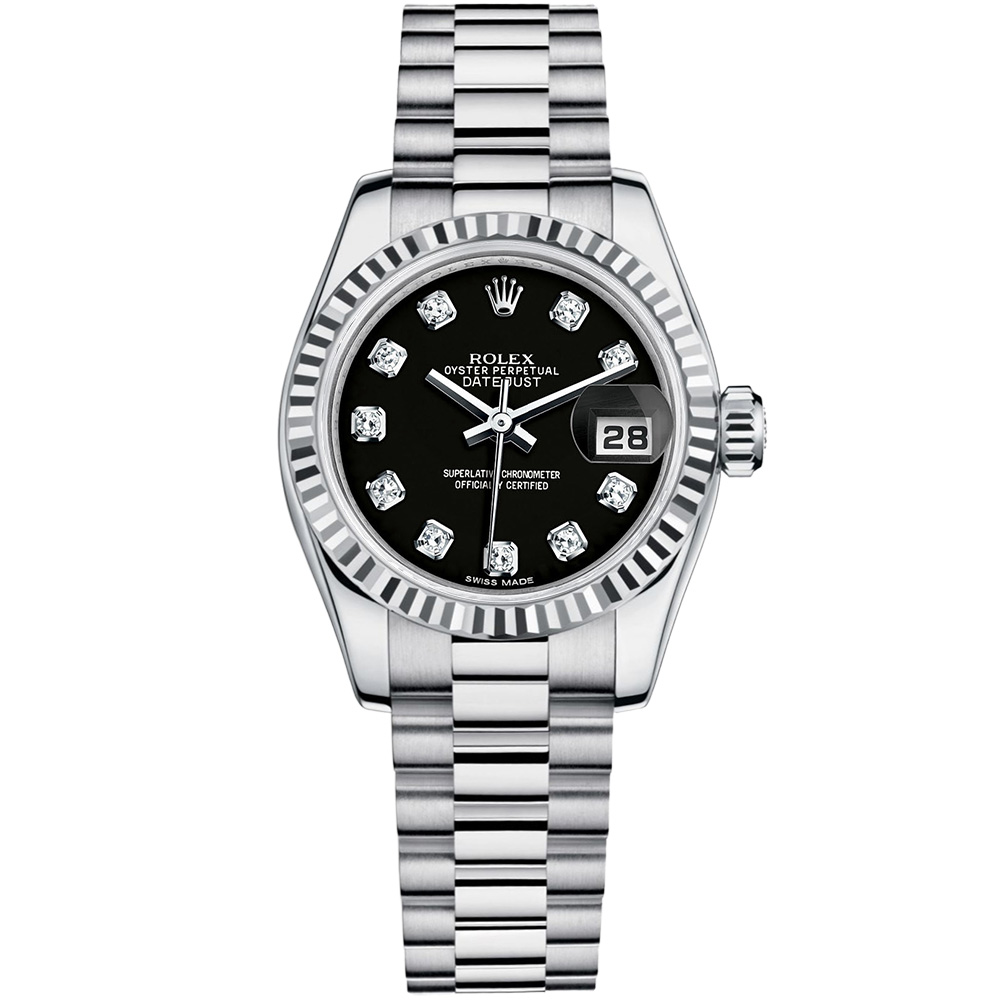 Lady-Datejust 26: 18K White gold - m179179 BKDP Rolex Lady Datejust 179179 BKDP