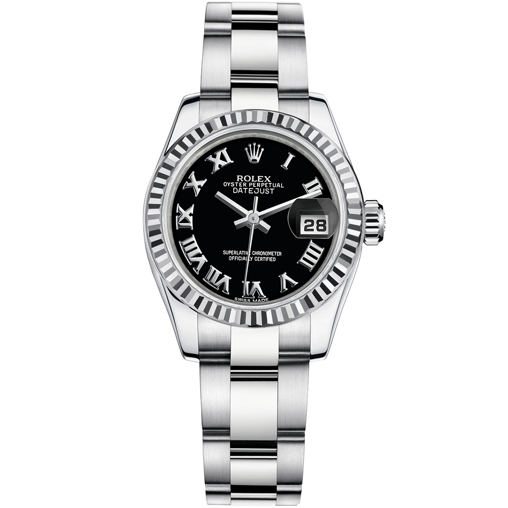 Lady-Datejust 26: 18K White gold - m179179 BKRO Rolex Lady Datejust 179179 BKRO