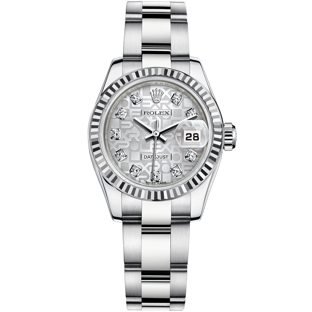 Lady-Datejust 26: 18K White gold - m179179 SJDO Rolex Lady Datejust 179179 SJDO