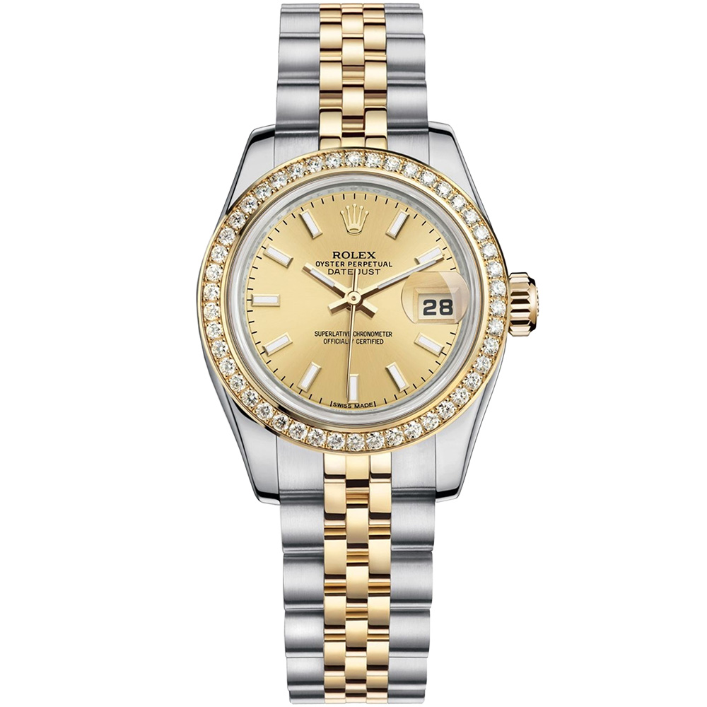 Lady-Datejust 26: Stainless steel & 18K Yellow gold - m179383 CHSJ Rolex Lady Datejust 179383 CHSJ