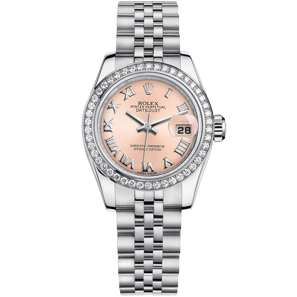Lady-Datejust 26: Stainless steel & 18K White gold - m179384-0027 Rolex Lady Datejust 179384 0027