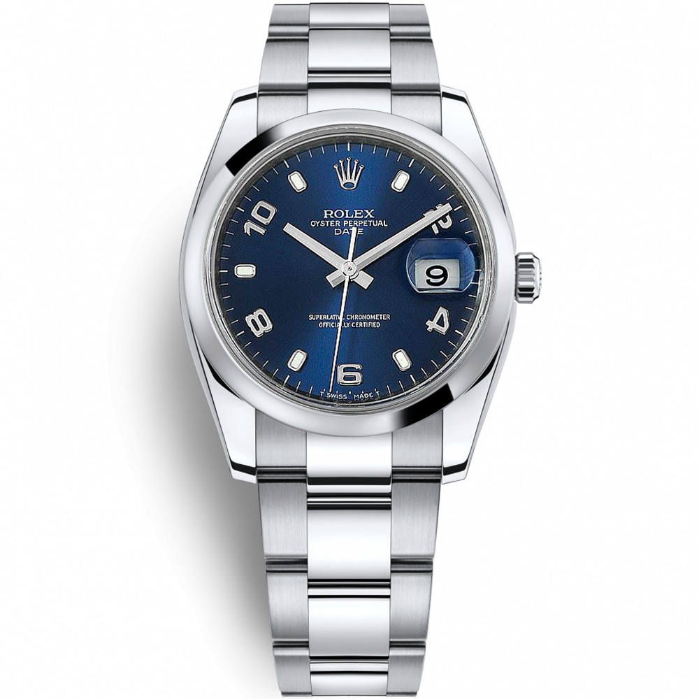 Oyster Perpetual 34: Stainless steel - m115200 BLAO Rolex Oyster Perpetual 115200 BLAO