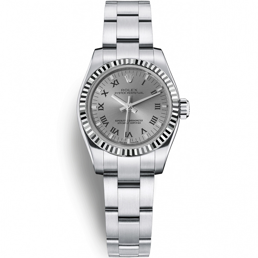 Oyster Perpetual 26: Stainless steel & 18K White gold - m176234 RBKRO Rolex Oyster Perpetual 176234 RBKRO