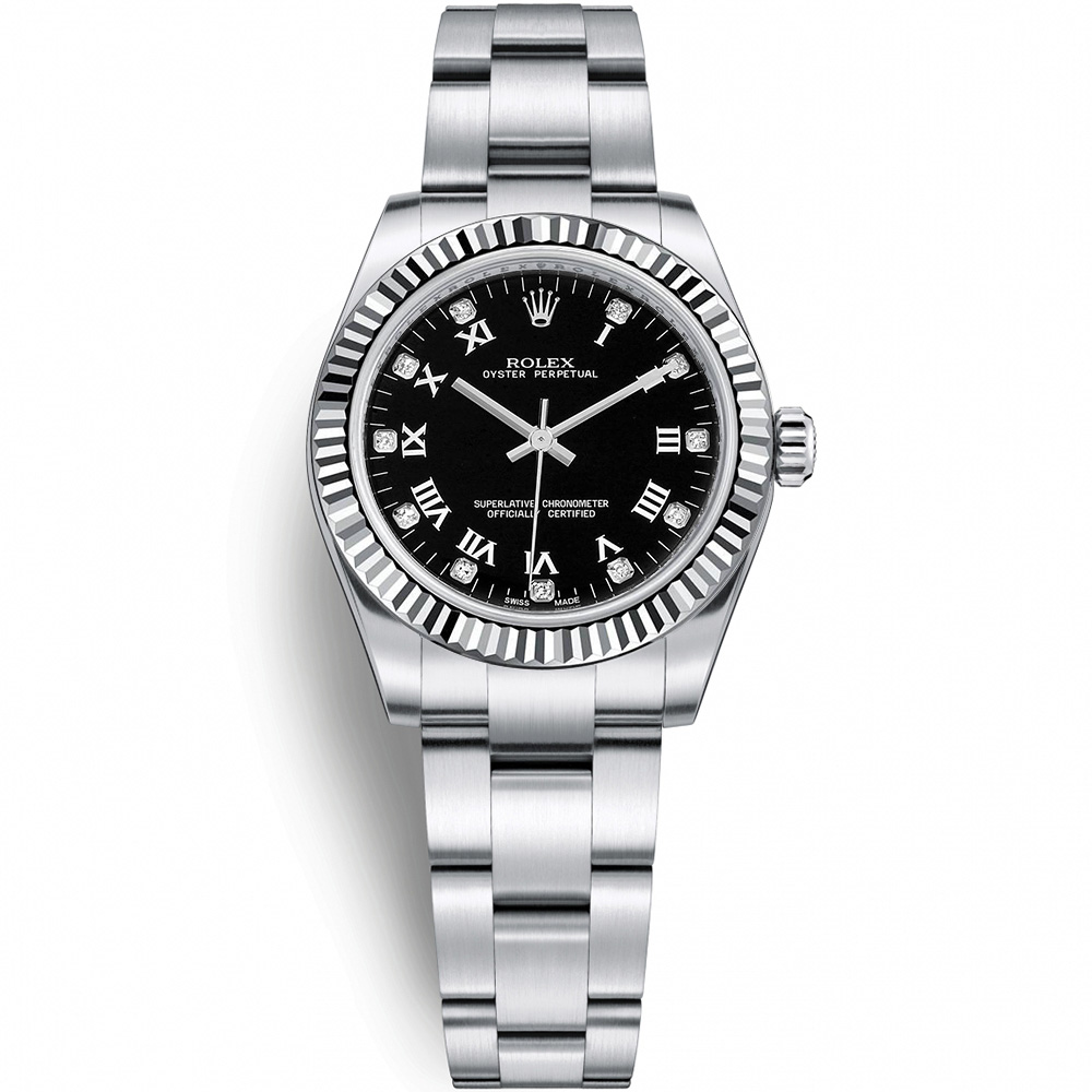Oyster Perpetual 31: Stainless steel & 18K White gold - m177234 BKDO Rolex Oyster Perpetual 177234 BKDO