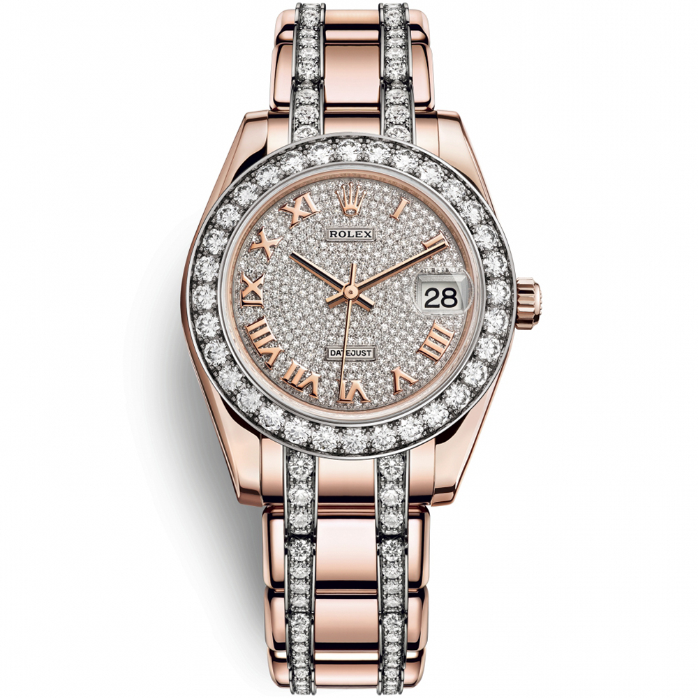 Pearlmaster 34: 18K Everose gold - m81285-0013 Rolex Pearlmaster 81285 0013