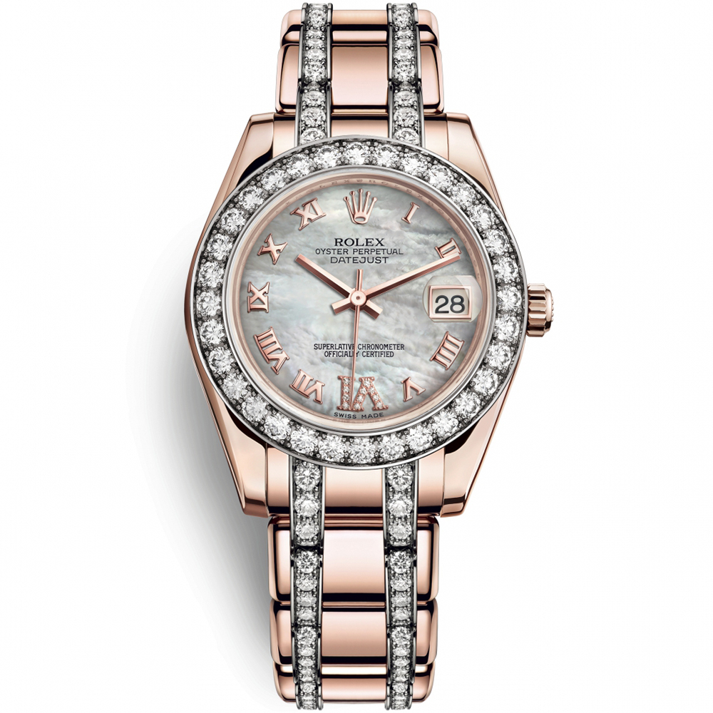 Pearlmaster 34: 18K Everose gold - m81285-0026 Rolex Pearlmaster 81285 0026
