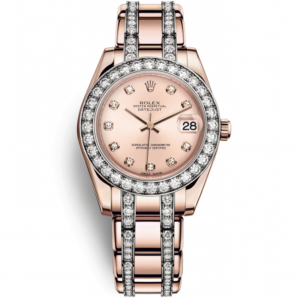 Pearlmaster 34: 18K Everose gold - m81285-0030 Rolex Pearlmaster 81285 0030
