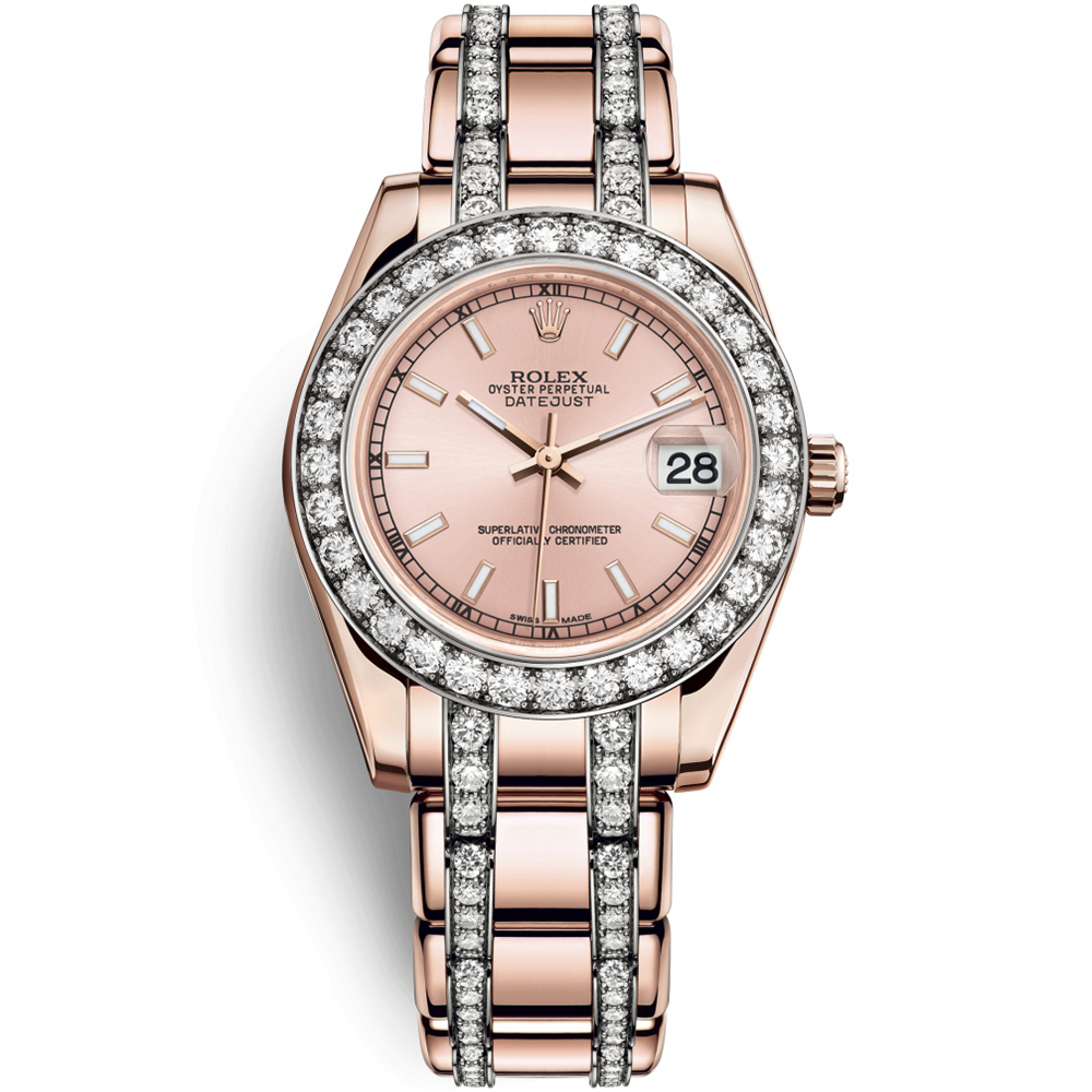 Pearlmaster 34: 18K Everose gold - m81285-0037 Rolex Pearlmaster 81285 0037
