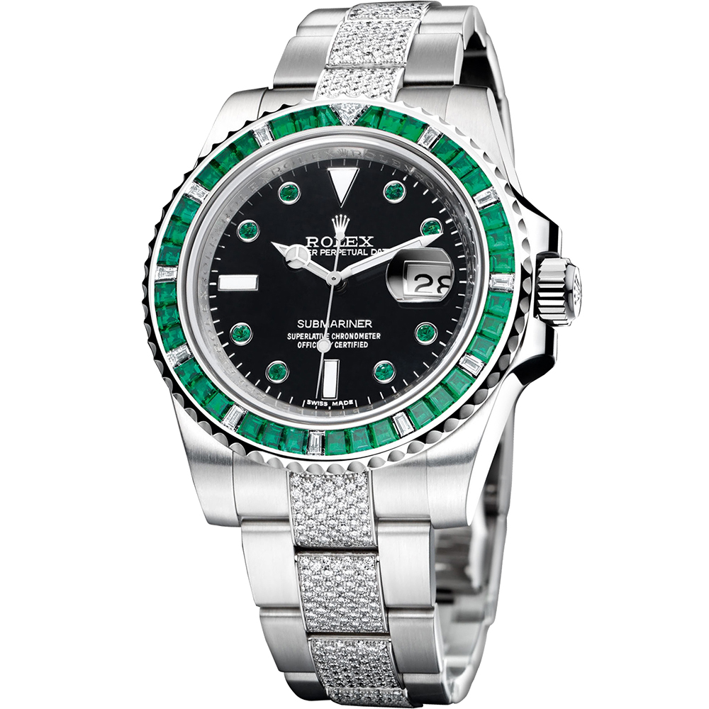 Submariner Date 40: 18K White gold - m116649EMBR BK Rolex Submariner 116649EMBR BK