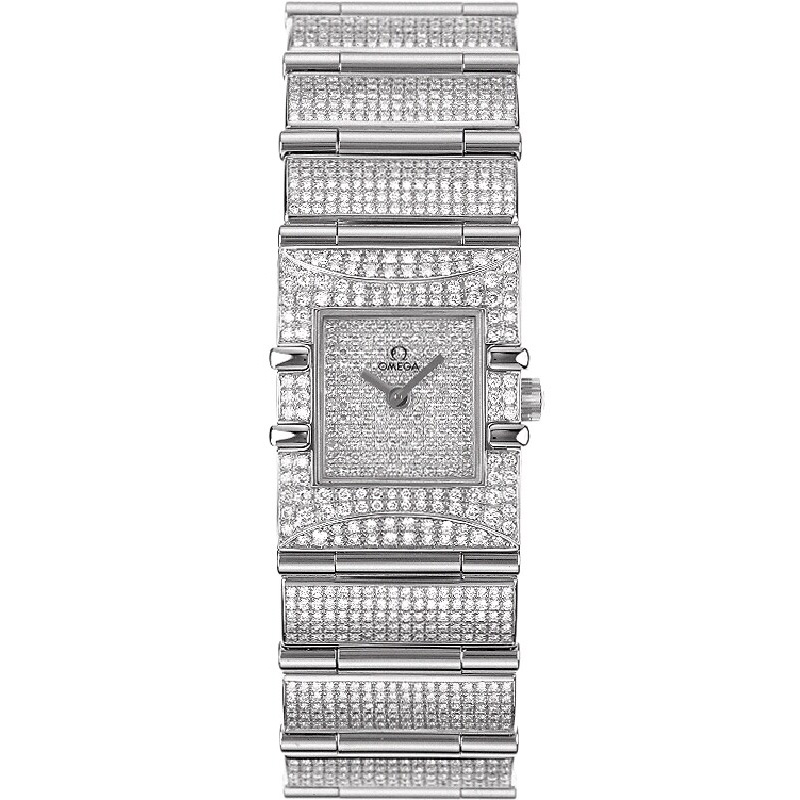Constellation Quadra 24 x 19.3 mm: 18K White gold - 1159.95.00 Omega Constellation Quadra 1159.95.00