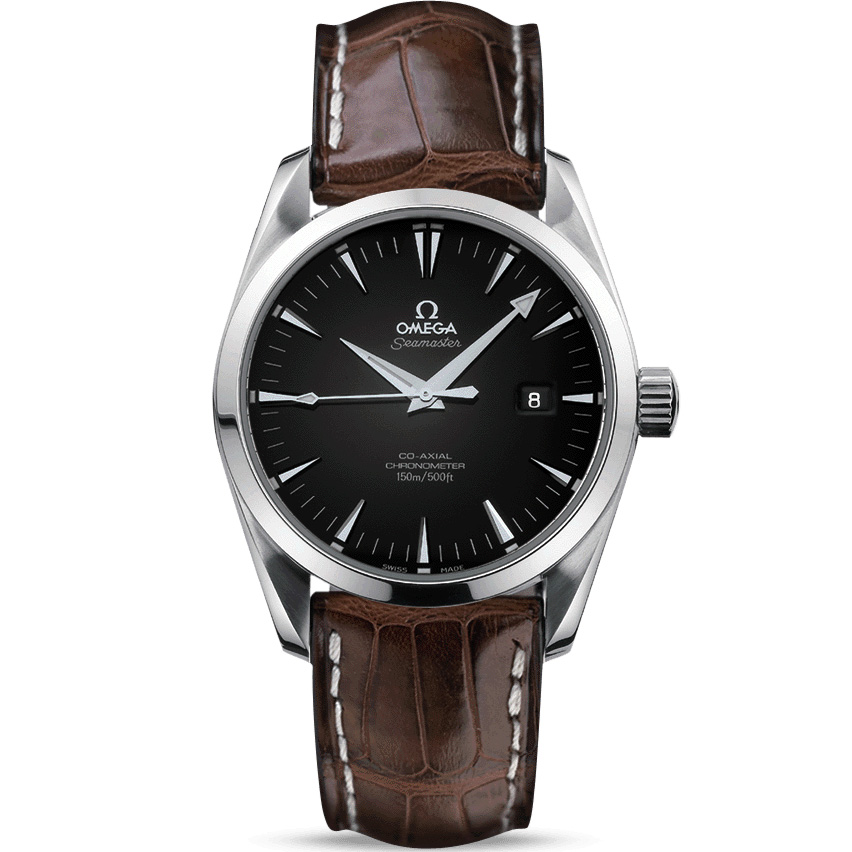 Seamaster Aqua Terra 150M 36.2 mm: Stainless steel & Leather strap - 2804.50.37 Omega Seamaster Aqua Terra 150M 2804.50.37