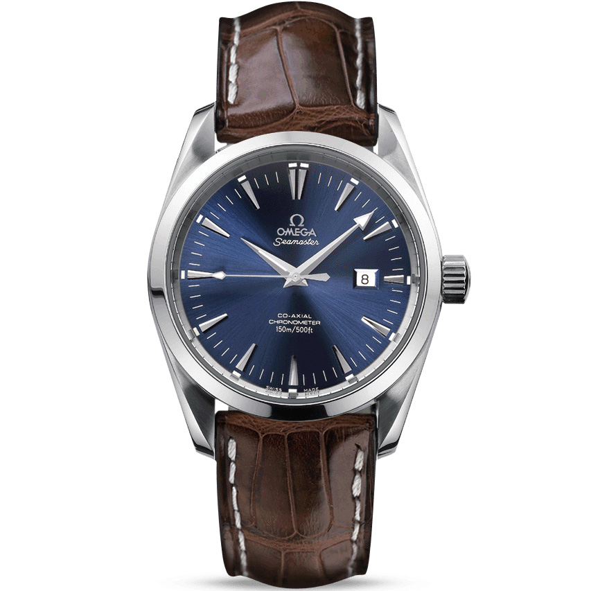 Seamaster Aqua Terra 150M 36.2 mm: Stainless steel & Leather strap - 2804.80.37 Omega Seamaster Aqua Terra 150M 2804.80.37