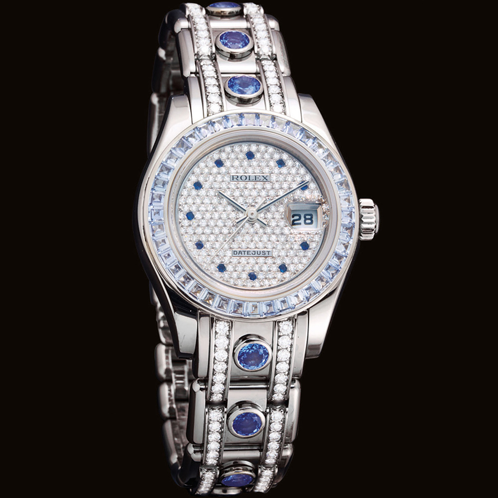 Pearlmaster 29: 18K White gold & Blue Sapphire bezel - m80309SACI2 DMSA Rolex Pearlmaster 80309SACI2 DMSA