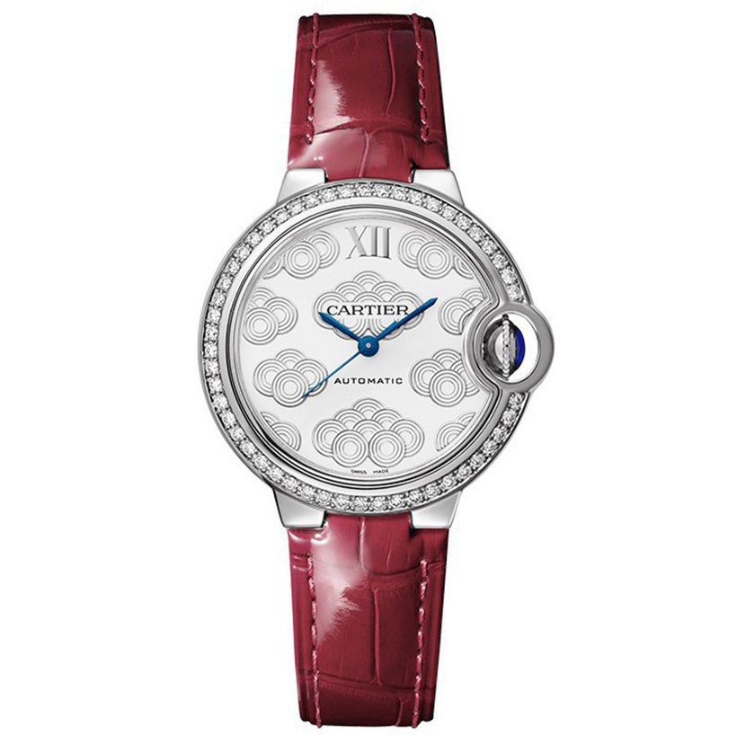 Ballon Bleu de Cartier 33 mm: Stainless steel & Leather strap - W4BB0027 Cartier Ballon Bleu De Cartier W4bb0027