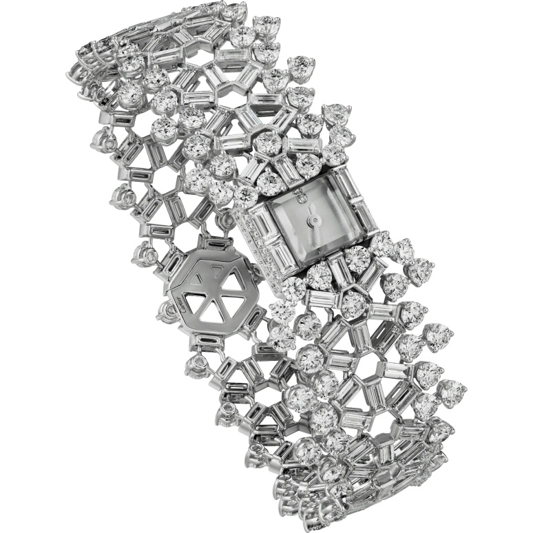 High Jewellery Visible Hour: Rhodium-coated 18K White gold - HPI00468 Cartier High Jewellery Hpi00468