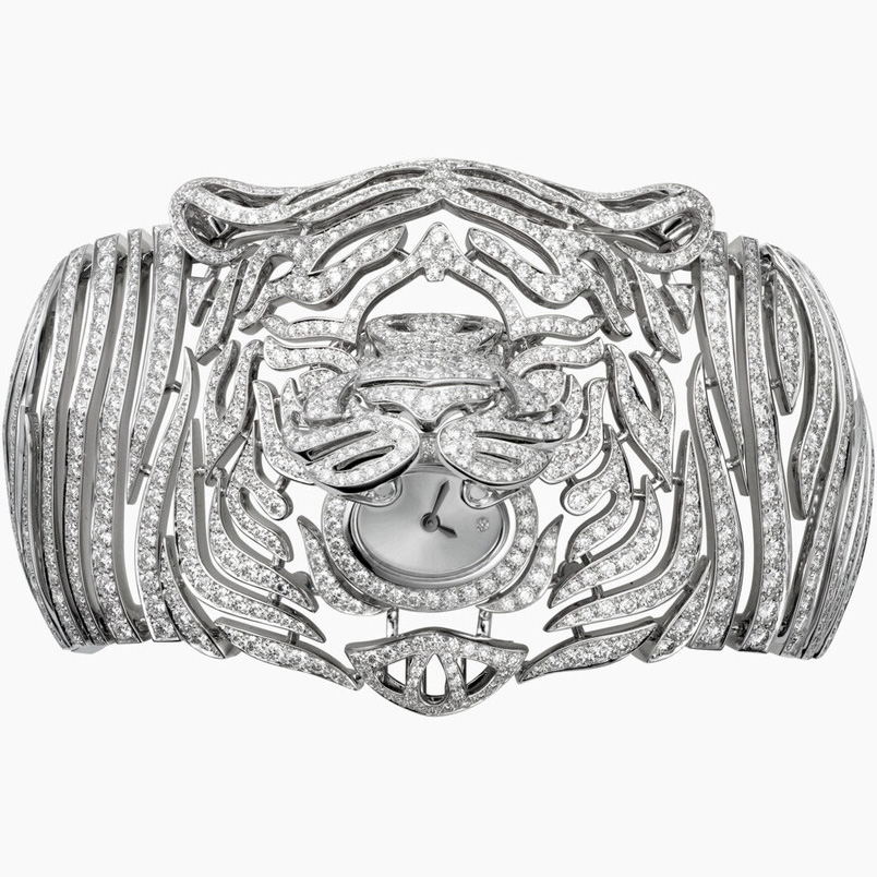 High Jewellery Secret Hour Tiger Decor: Rhodium-coated 18K White gold - HPI00568 Cartier High Jewellery Hpi00568