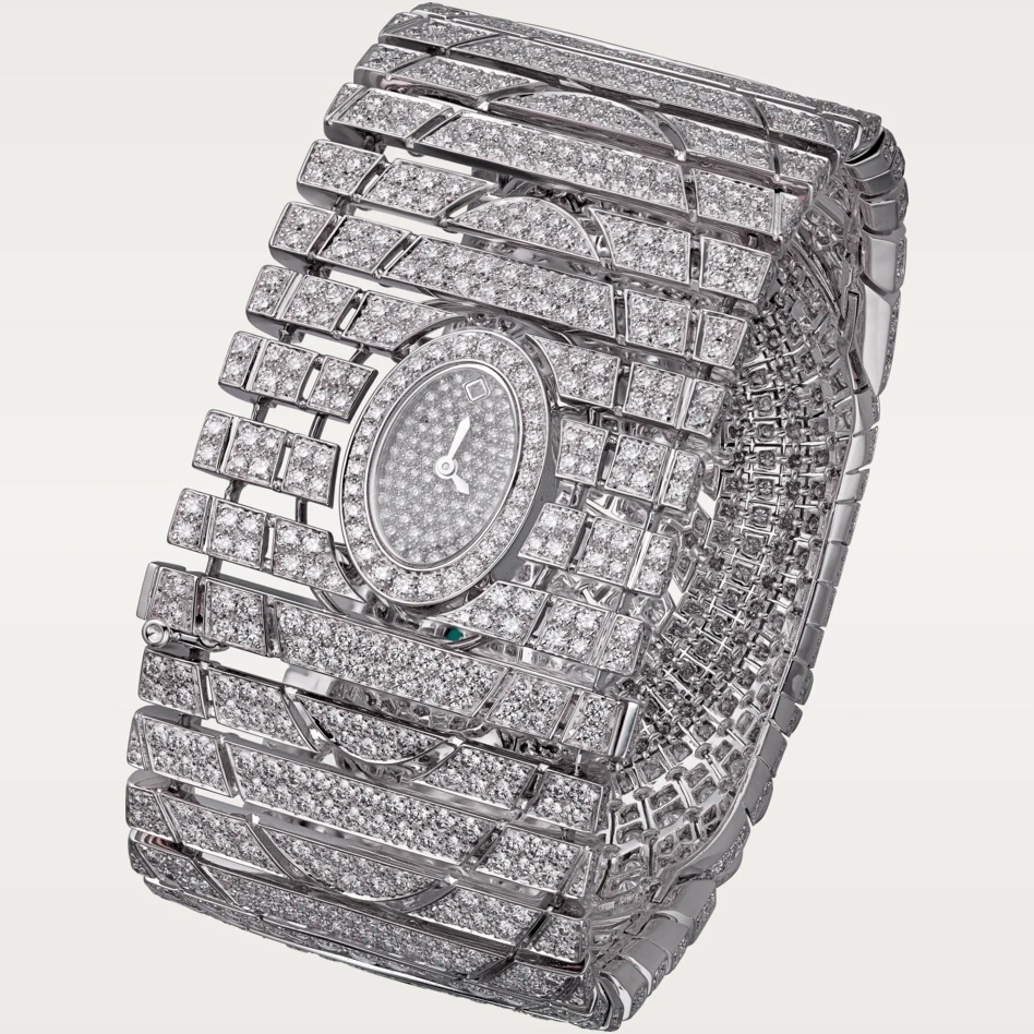 High Jewellery Visible Hour: Rhodium-coated 18K White gold - HPI00950 Cartier High Jewellery Hpi00950