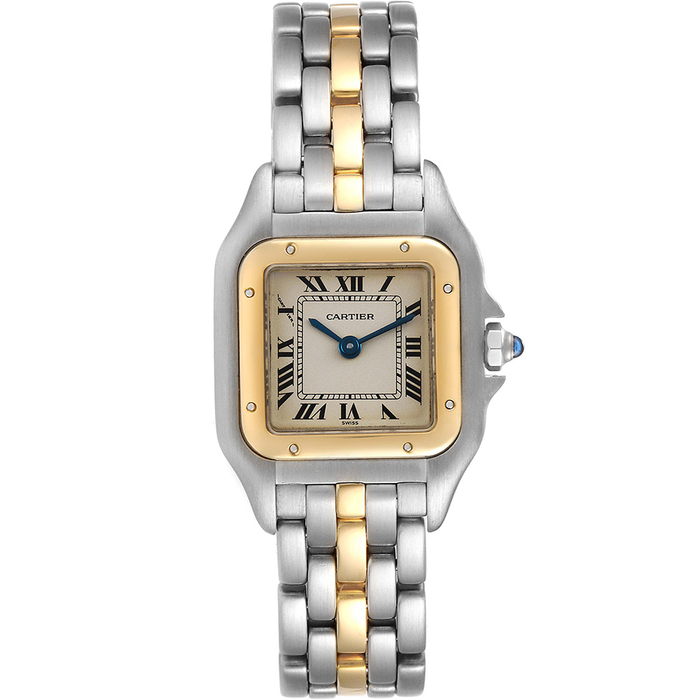 Panthère de Cartier 22 x 30 mm: Stainless steel & 18K Yellow gold - W25029B5 Cartier Panthere De Cartier W25029b5