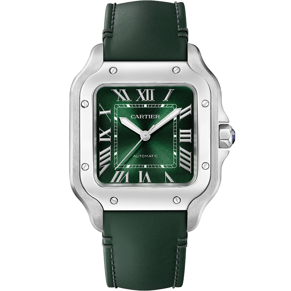 Santos de Cartier 35.1 x 41.9 mm: Stainless steel & Leather strap - WSSA0094 Cartier Santos De Cartier Wssa0094
