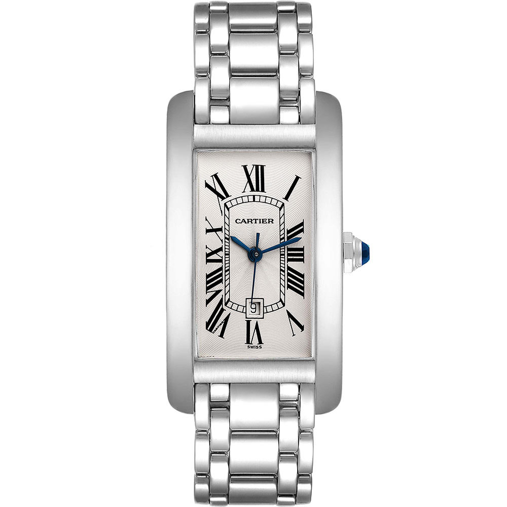 Tank Americaine 22.6 x 41.6 mm: 18K White gold - W26036L1 Cartier Tank Americaine W26036l1