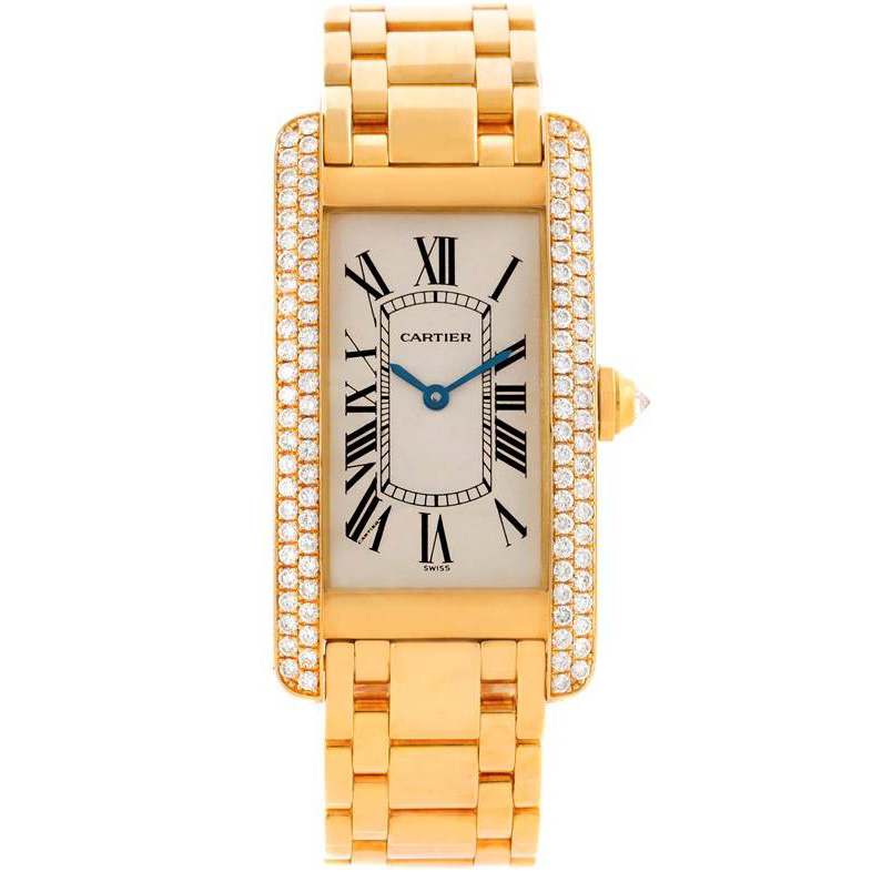 Tank Americaine 22.6 x 41.6 mm: 18K Yellow gold - WB7015K2 Cartier Tank Americaine Wb7015k2