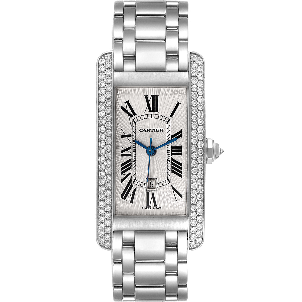 Tank Americaine 22.6 x 41.6 mm: 18K White gold - WB7026L1 Cartier Tank Americaine Wb7026l1