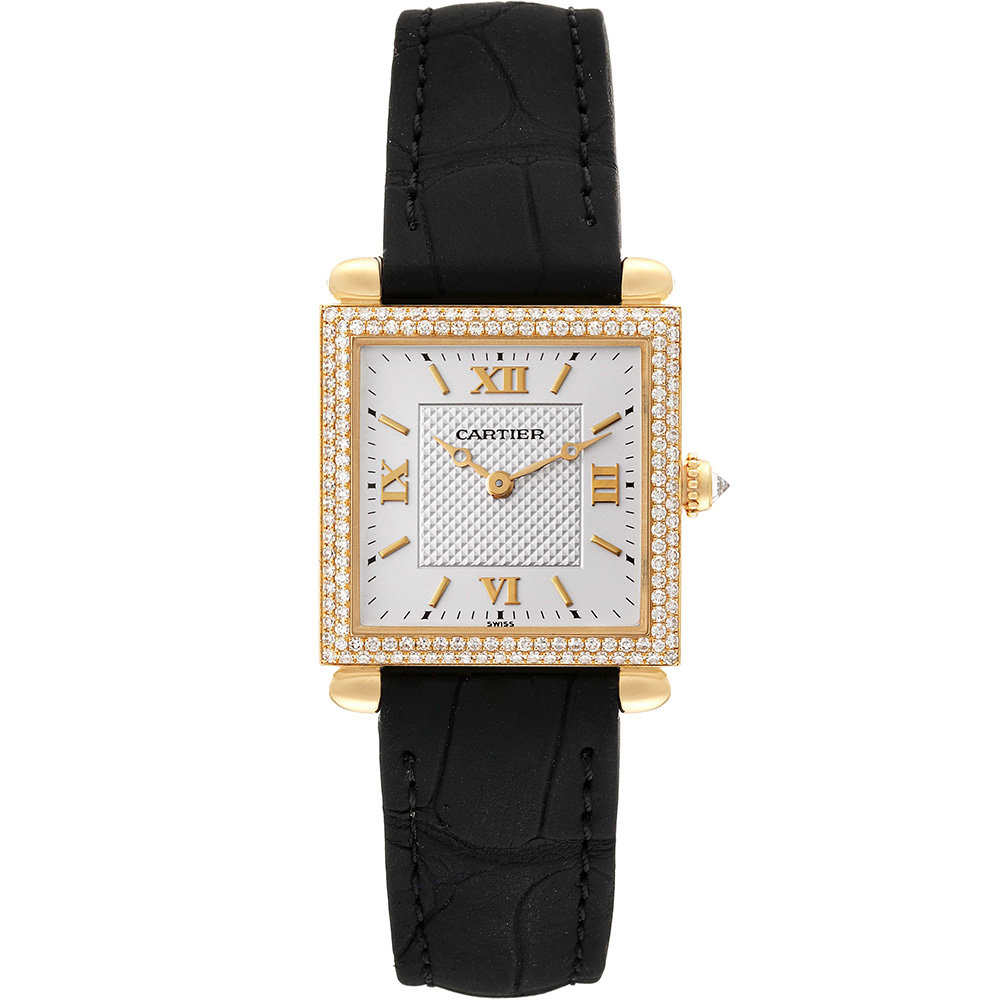 Tank Obus 24.5 x 31 mm: 18K Yellow gold & Leather strap - WB800351 Cartier Tank Obus Wb800351