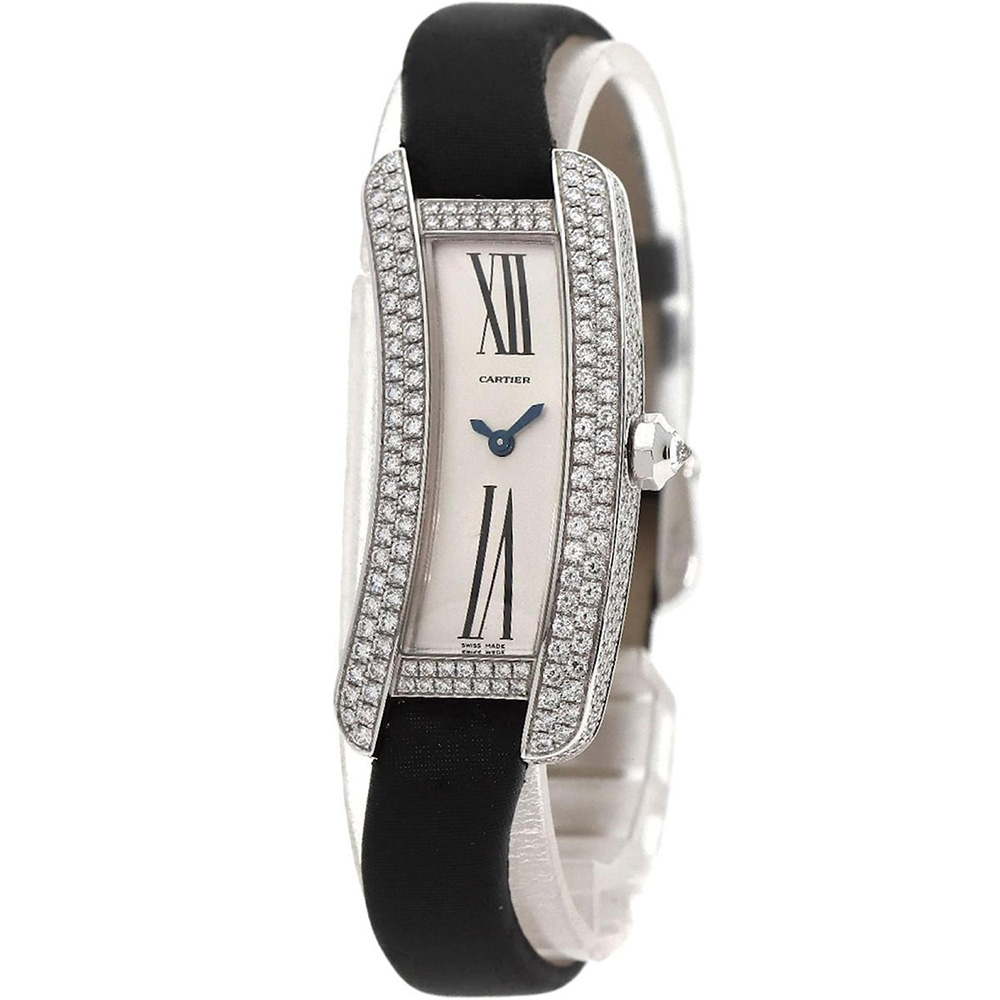 Tank S 16.5 x 39.8 mm: 18K White gold & Leather strap - WJ300950 Cartier Tank S Wj300950
