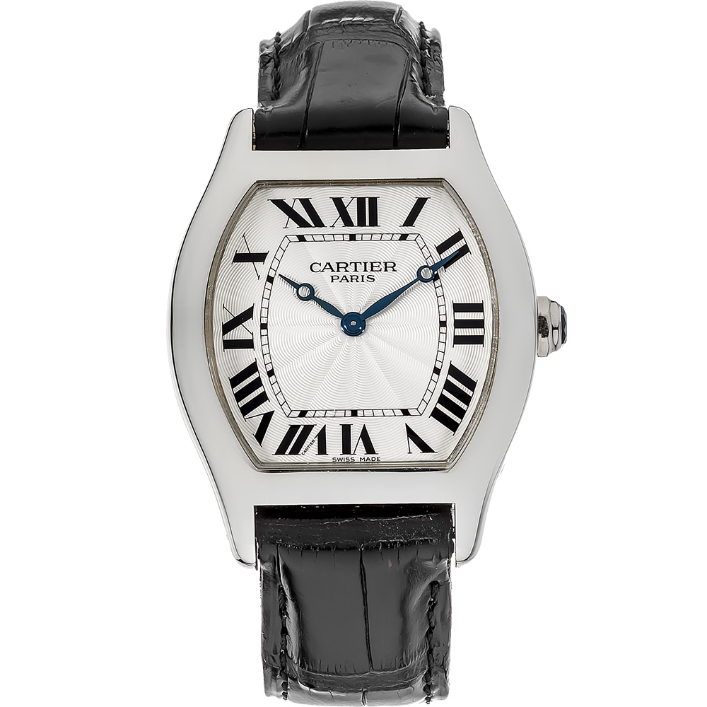 Tortue 34 x 43 mm: Platinum & Leather strap - W1532851 Cartier Tortue W1532851