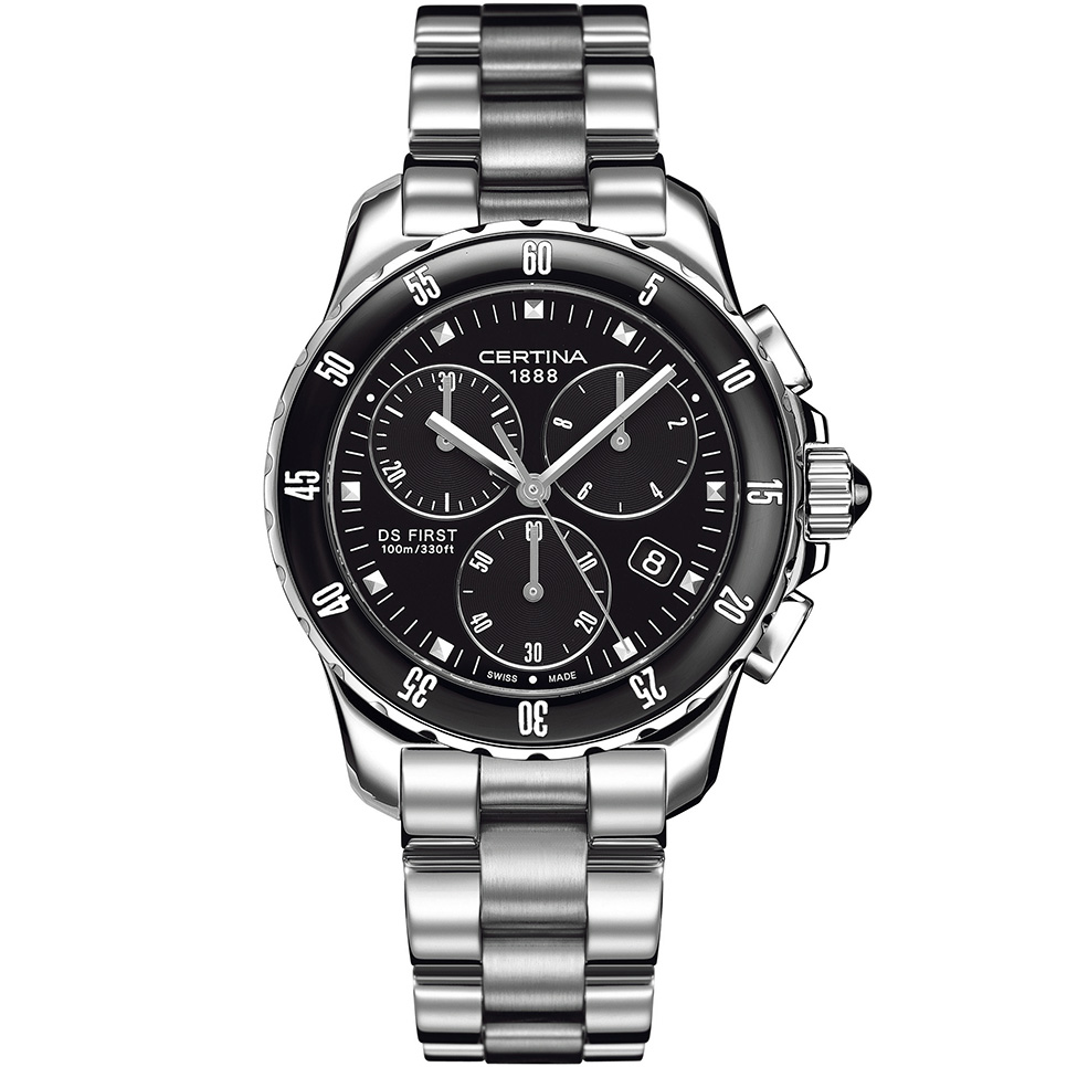 DS First Lady Ceramic Chronograph 34.8 mm: 316L Stainless steel - C014.217.11.051.00 Certina Ds First C014.217.11.051.00